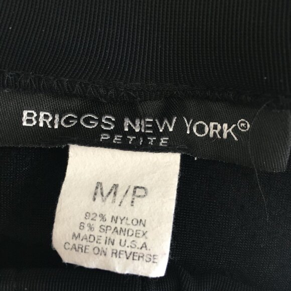 Midi Black Skirt Front Opening  Briggs New York Petite  SZ M/P - Picture 5 of 5